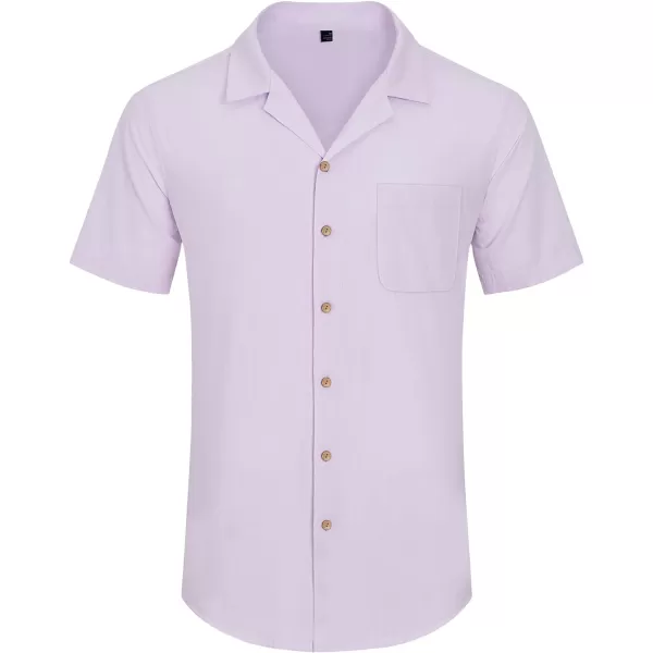 Alimens &amp; Gentle Mens Linen Shirts Short Sleeve Button Down Shirts Cotton Summer Beach Cuban Shirts Vacation Hawaiian Shirts