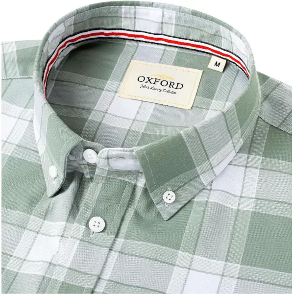 Alimens &amp; Gentle Mens Solid Oxford Shirt Long Sleeve Button Down Shirts with Pocket