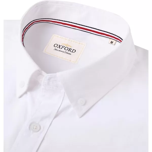 Alimens &amp; Gentle Mens Solid Oxford Shirt Long Sleeve Button Down Shirts with Pocket