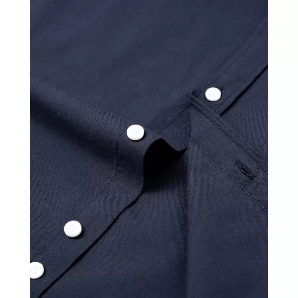 Alimens &amp; Gentle Mens Solid Oxford Shirt Long Sleeve Button Down Shirts with Pocket