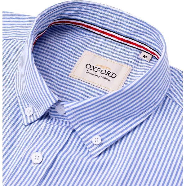 Alimens &amp; Gentle Mens Solid Oxford Shirt Long Sleeve Button Down Shirts with Pocket