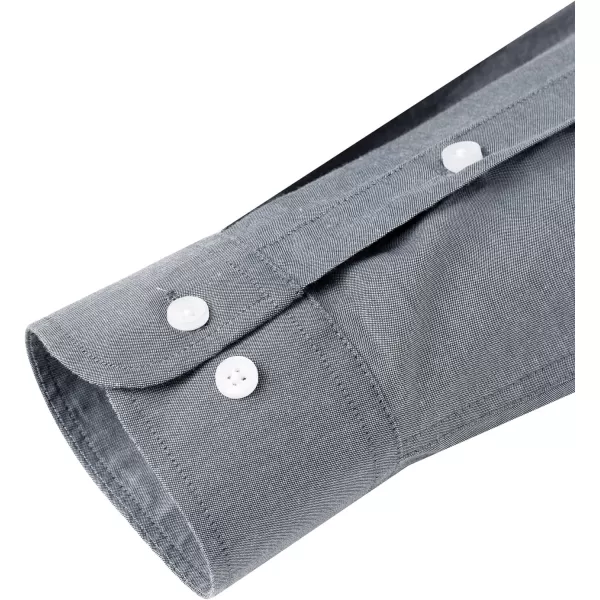 Alimens &amp; Gentle Mens Solid Oxford Shirt Long Sleeve Button Down Shirts with Pocket
