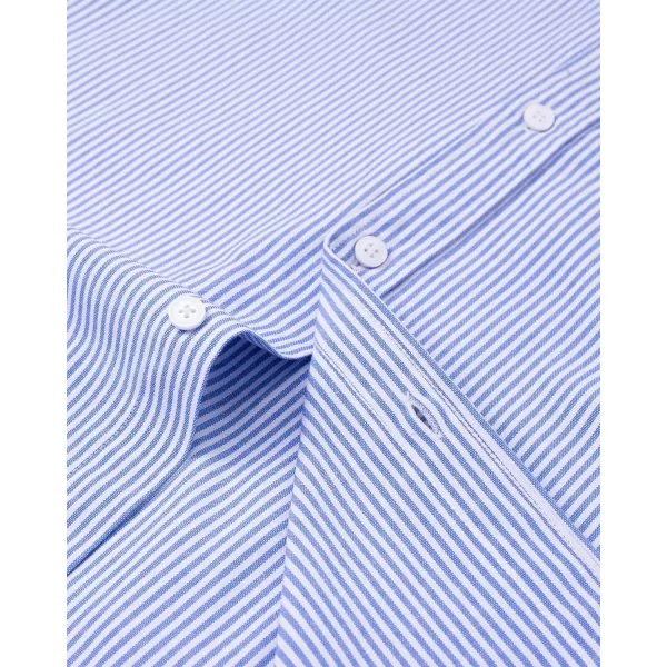 Alimens &amp; Gentle Mens Solid Oxford Shirt Long Sleeve Button Down Shirts with Pocket