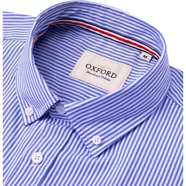 Alimens &amp; Gentle Mens Solid Oxford Shirt Long Sleeve Button Down Shirts with Pocket