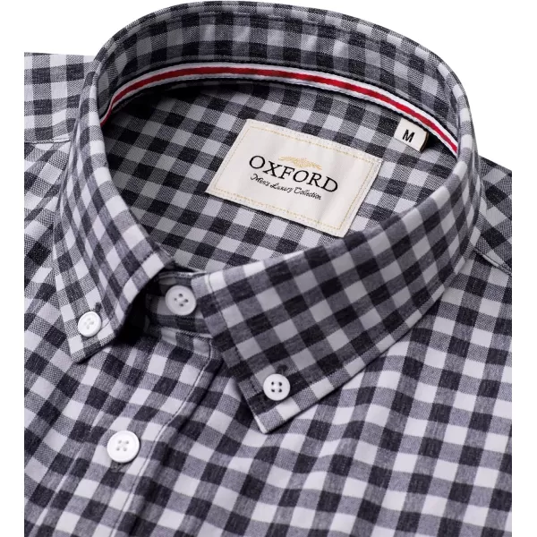 Alimens &amp; Gentle Mens Solid Oxford Shirt Long Sleeve Button Down Shirts with Pocket