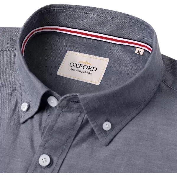 Alimens &amp; Gentle Mens Solid Oxford Shirt Long Sleeve Button Down Shirts with Pocket