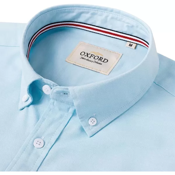 Alimens &amp; Gentle Mens Solid Oxford Shirt Long Sleeve Button Down Shirts with Pocket