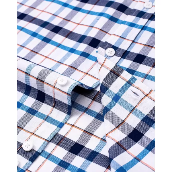 Alimens &amp; Gentle Mens Solid Oxford Shirt Long Sleeve Button Down Shirts with Pocket