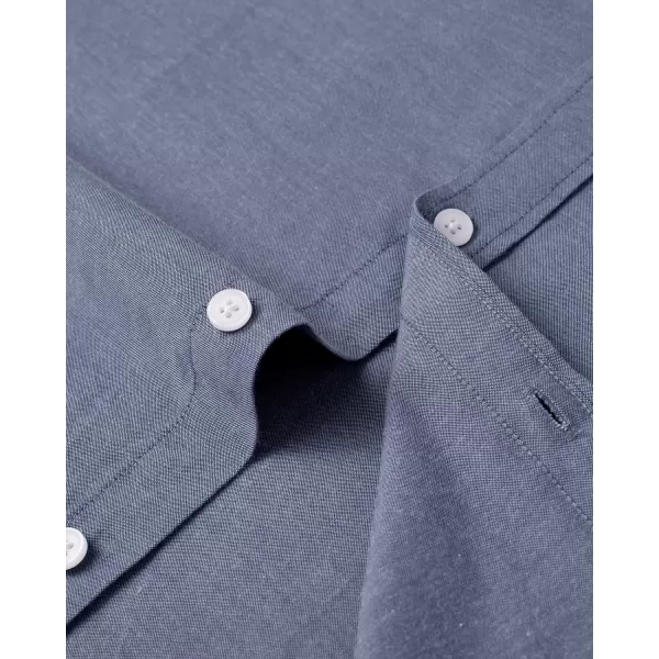 Alimens &amp; Gentle Mens Solid Oxford Shirt Long Sleeve Button Down Shirts with Pocket