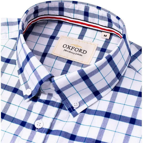 Alimens &amp; Gentle Mens Solid Oxford Shirt Long Sleeve Button Down Shirts with Pocket