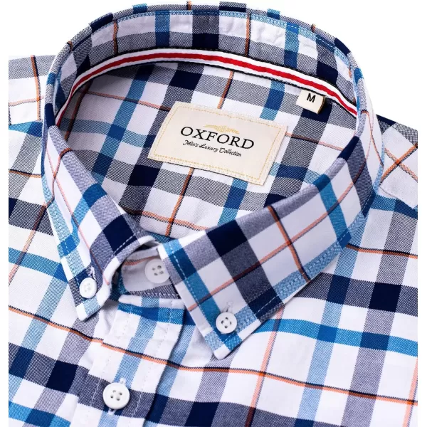 Alimens &amp; Gentle Mens Solid Oxford Shirt Long Sleeve Button Down Shirts with Pocket