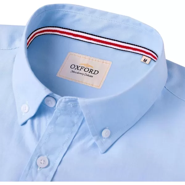 Alimens &amp; Gentle Mens Solid Oxford Shirt Long Sleeve Button Down Shirts with Pocket