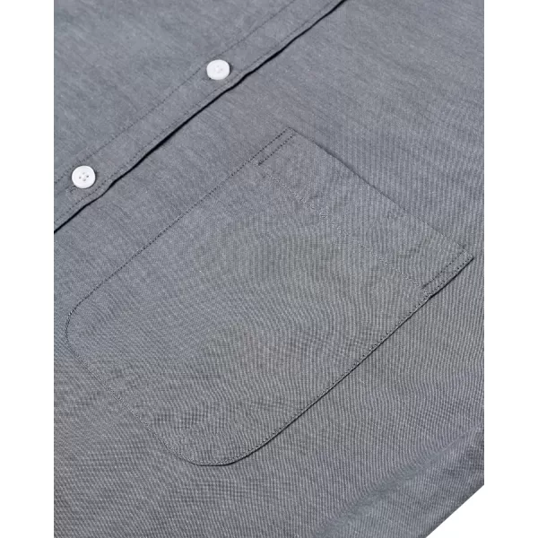 Alimens &amp; Gentle Mens Solid Oxford Shirt Long Sleeve Button Down Shirts with Pocket