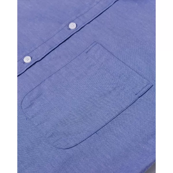 Alimens &amp; Gentle Mens Solid Oxford Shirt Long Sleeve Button Down Shirts with Pocket