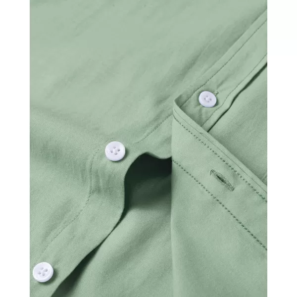 Alimens &amp; Gentle Mens Solid Oxford Shirt Long Sleeve Button Down Shirts with Pocket