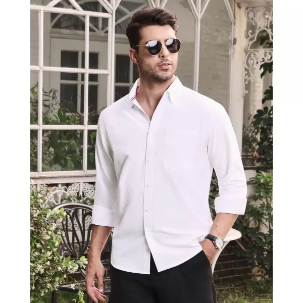 Alimens &amp; Gentle Mens Solid Oxford Shirt Long Sleeve Button Down Shirts with Pocket