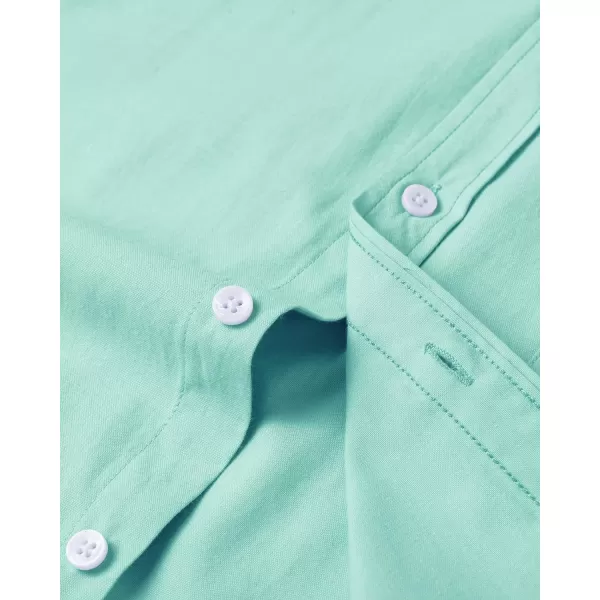 Alimens &amp; Gentle Mens Solid Oxford Shirt Long Sleeve Button Down Shirts with Pocket