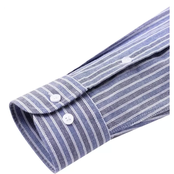 Alimens &amp; Gentle Mens Solid Oxford Shirt Long Sleeve Button Down Shirts with Pocket