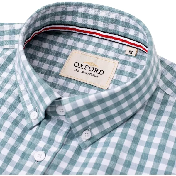 Alimens &amp; Gentle Mens Solid Oxford Shirt Long Sleeve Button Down Shirts with Pocket