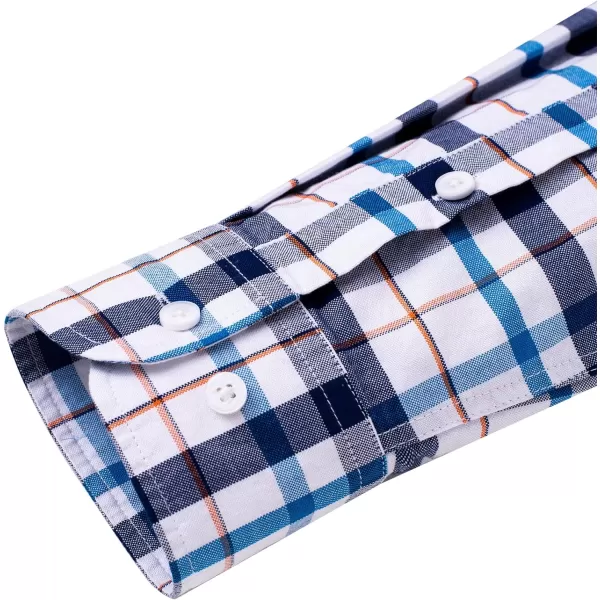 Alimens &amp; Gentle Mens Solid Oxford Shirt Long Sleeve Button Down Shirts with Pocket