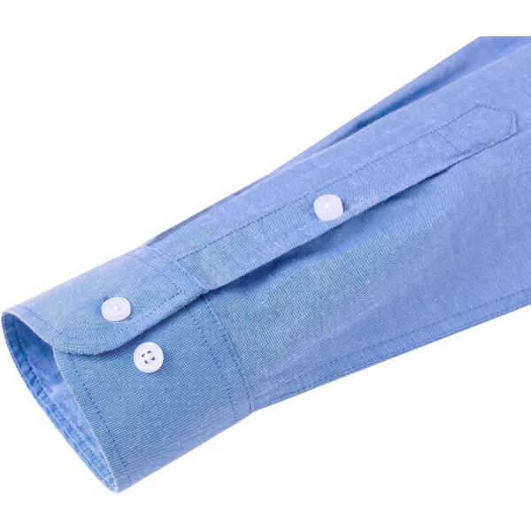 Alimens &amp; Gentle Mens Solid Oxford Shirt Long Sleeve Button Down Shirts with Pocket