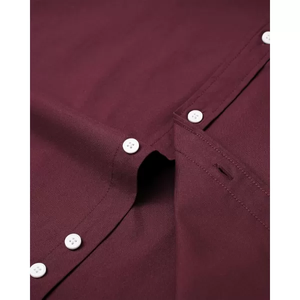 Alimens &amp; Gentle Mens Solid Oxford Shirt Long Sleeve Button Down Shirts with Pocket