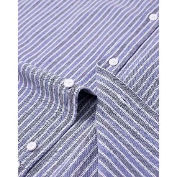 Alimens &amp; Gentle Mens Solid Oxford Shirt Long Sleeve Button Down Shirts with Pocket