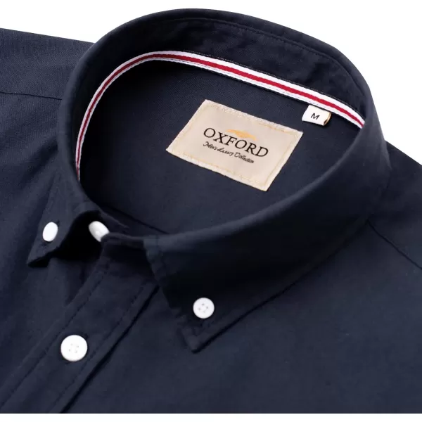 Alimens &amp; Gentle Mens Solid Oxford Shirt Long Sleeve Button Down Shirts with Pocket