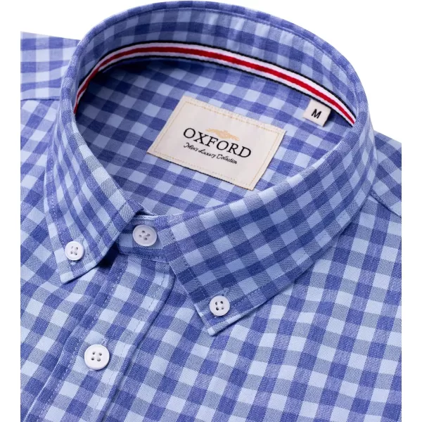 Alimens &amp; Gentle Mens Solid Oxford Shirt Long Sleeve Button Down Shirts with Pocket