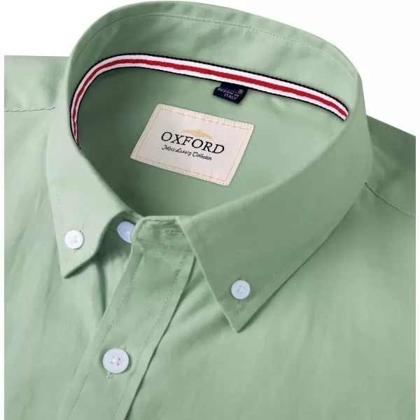 Alimens &amp; Gentle Mens Solid Oxford Shirt Long Sleeve Button Down Shirts with Pocket