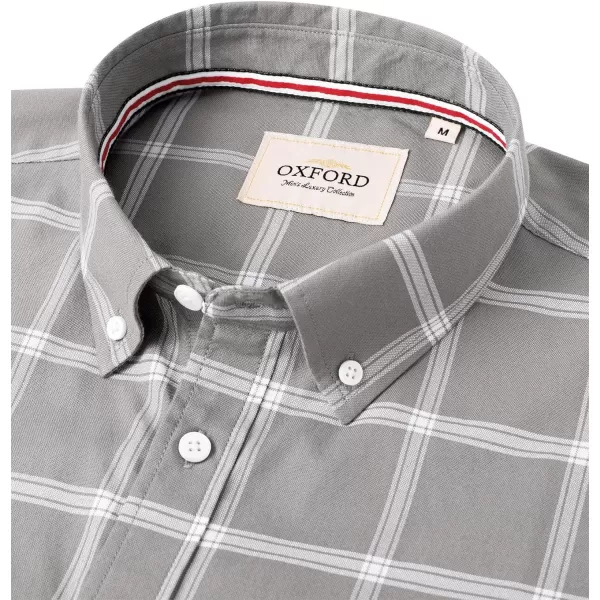 Alimens &amp; Gentle Mens Solid Oxford Shirt Long Sleeve Button Down Shirts with Pocket
