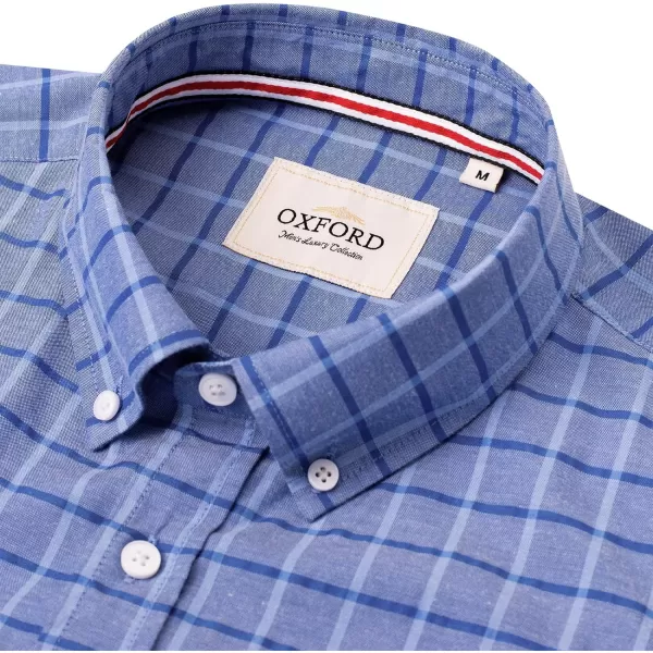Alimens &amp; Gentle Mens Solid Oxford Shirt Long Sleeve Button Down Shirts with Pocket