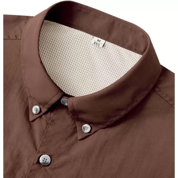 Alimens &amp; Gentle Short Sleeve Fishing Shirt Wicking Fabric Sun Protection Casual Button Down Shirts