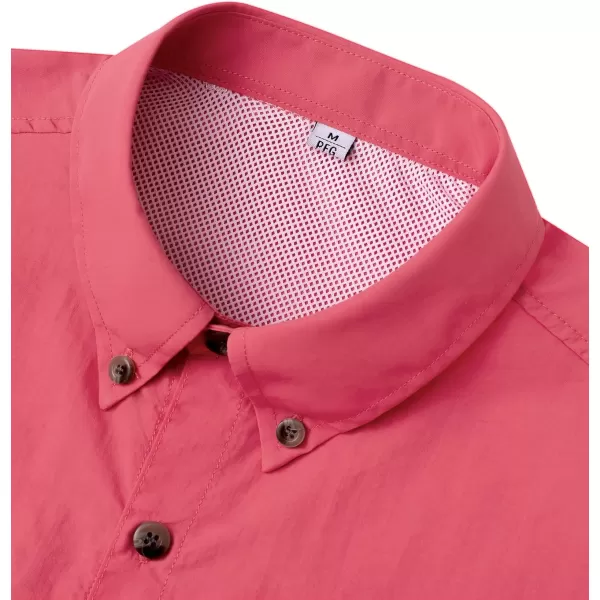 Alimens &amp; Gentle Short Sleeve Fishing Shirt Wicking Fabric Sun Protection Casual Button Down Shirts
