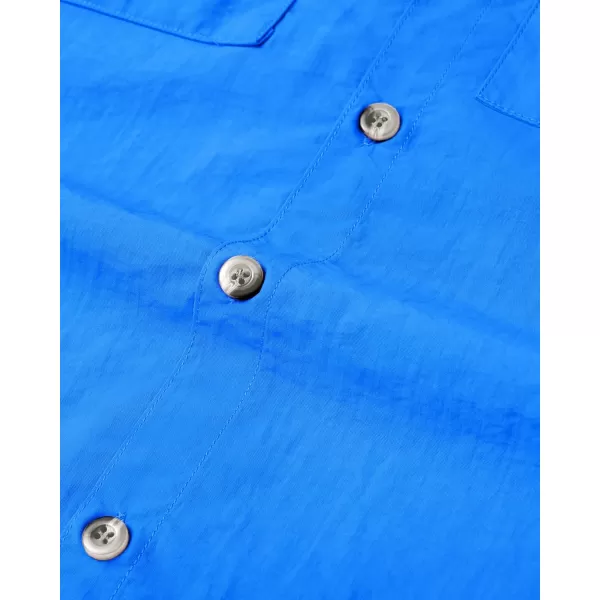 Alimens &amp; Gentle Short Sleeve Fishing Shirt Wicking Fabric Sun Protection Casual Button Down Shirts