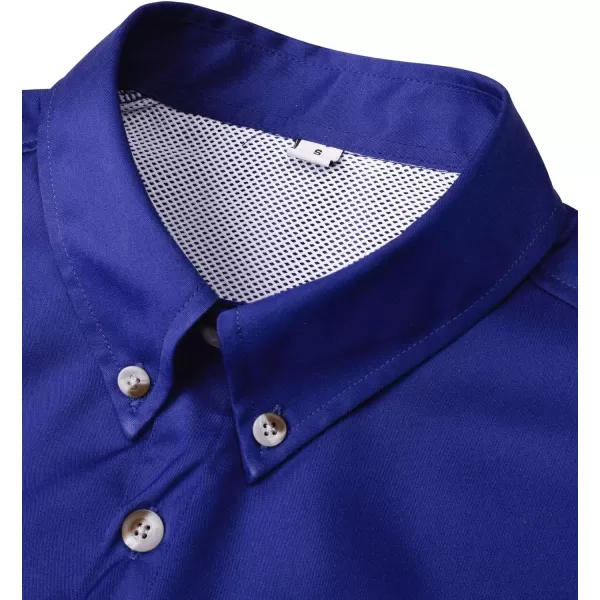 Alimens &amp; Gentle Short Sleeve Fishing Shirt Wicking Fabric Sun Protection Casual Button Down Shirts
