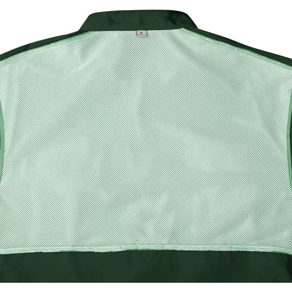 Alimens &amp; Gentle Short Sleeve Fishing Shirt Wicking Fabric Sun Protection Casual Button Down Shirts