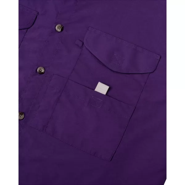 Alimens &amp; Gentle Short Sleeve Fishing Shirt Wicking Fabric Sun Protection Casual Button Down Shirts