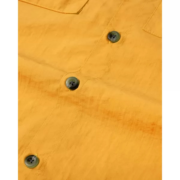 Alimens &amp; Gentle Short Sleeve Fishing Shirt Wicking Fabric Sun Protection Casual Button Down Shirts