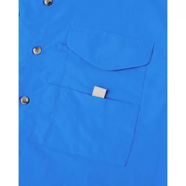 Alimens &amp; Gentle Short Sleeve Fishing Shirt Wicking Fabric Sun Protection Casual Button Down Shirts