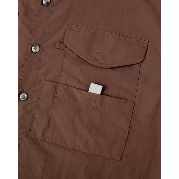 Alimens &amp; Gentle Short Sleeve Fishing Shirt Wicking Fabric Sun Protection Casual Button Down Shirts