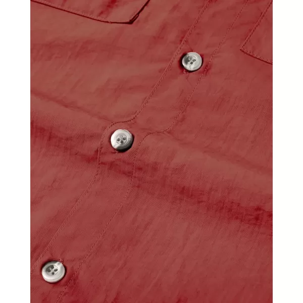 Alimens &amp; Gentle Short Sleeve Fishing Shirt Wicking Fabric Sun Protection Casual Button Down Shirts
