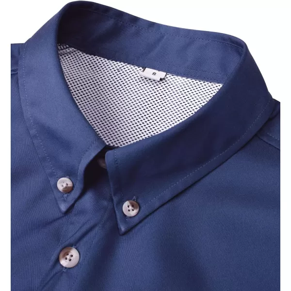Alimens &amp; Gentle Short Sleeve Fishing Shirt Wicking Fabric Sun Protection Casual Button Down Shirts