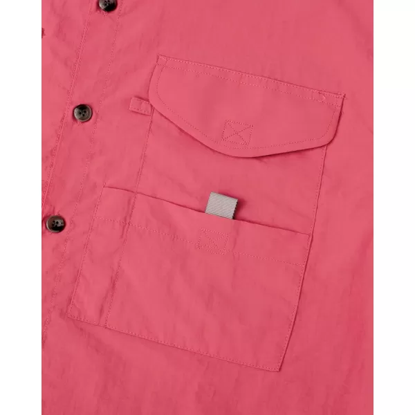 Alimens &amp; Gentle Short Sleeve Fishing Shirt Wicking Fabric Sun Protection Casual Button Down Shirts