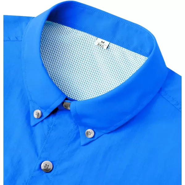 Alimens &amp; Gentle Short Sleeve Fishing Shirt Wicking Fabric Sun Protection Casual Button Down Shirts