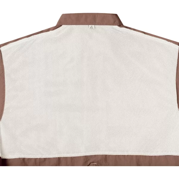 Alimens &amp; Gentle Short Sleeve Fishing Shirt Wicking Fabric Sun Protection Casual Button Down Shirts