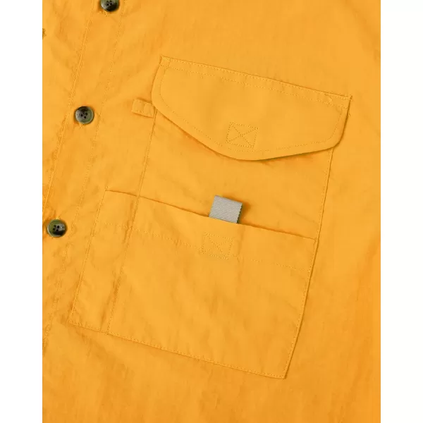 Alimens &amp; Gentle Short Sleeve Fishing Shirt Wicking Fabric Sun Protection Casual Button Down Shirts