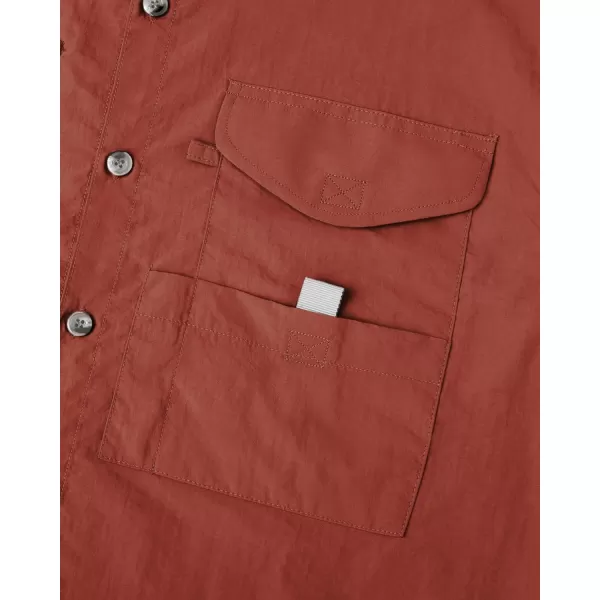 Alimens &amp; Gentle Short Sleeve Fishing Shirt Wicking Fabric Sun Protection Casual Button Down Shirts