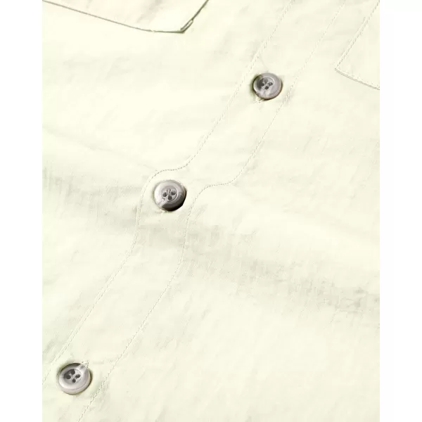 Alimens &amp; Gentle Short Sleeve Fishing Shirt Wicking Fabric Sun Protection Casual Button Down Shirts