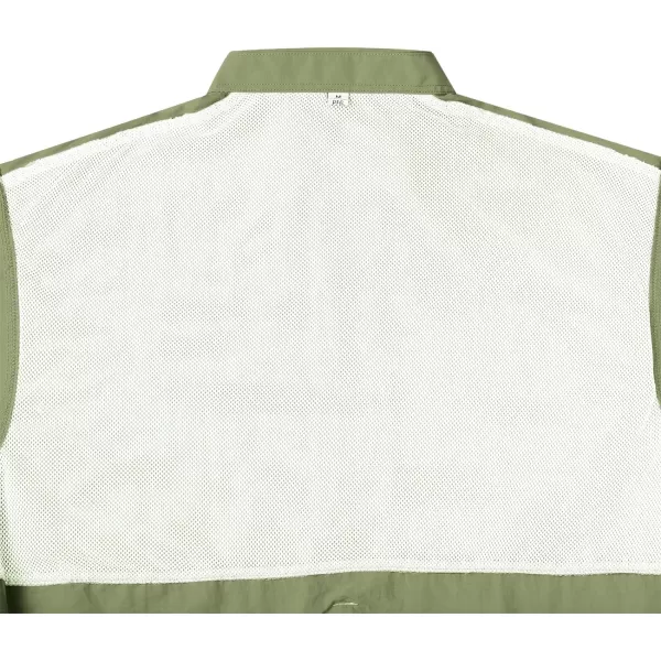 Alimens &amp; Gentle Short Sleeve Fishing Shirt Wicking Fabric Sun Protection Casual Button Down Shirts
